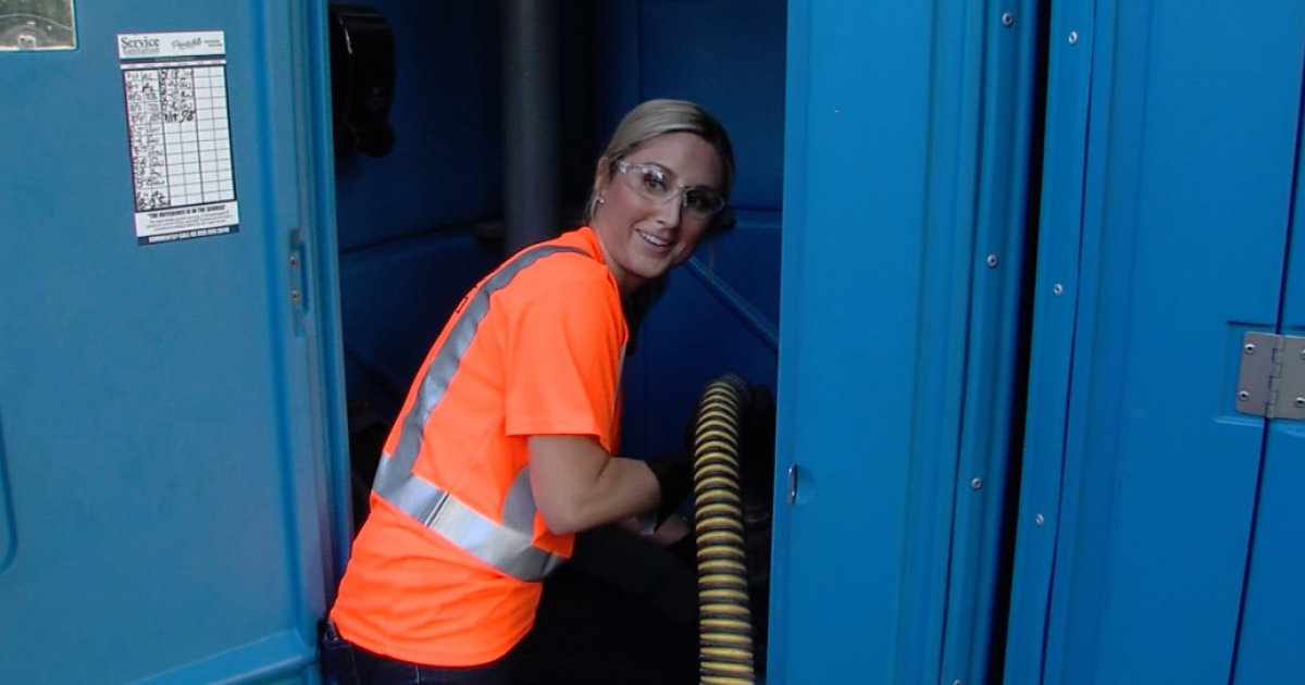 Professional porta potty cleaning and waste management